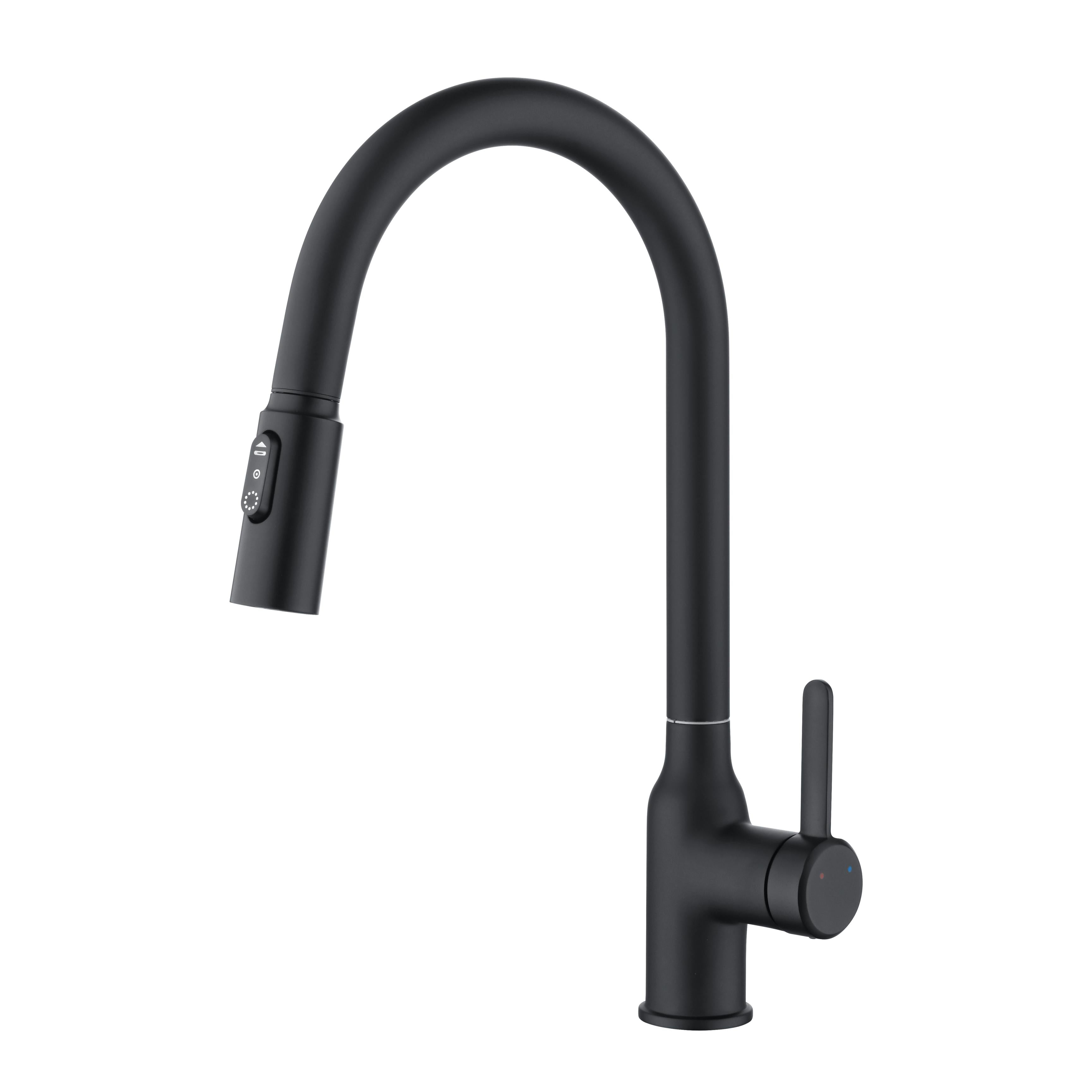 LM-9007-DB Black Single Handle Pull-out kitchen mixer