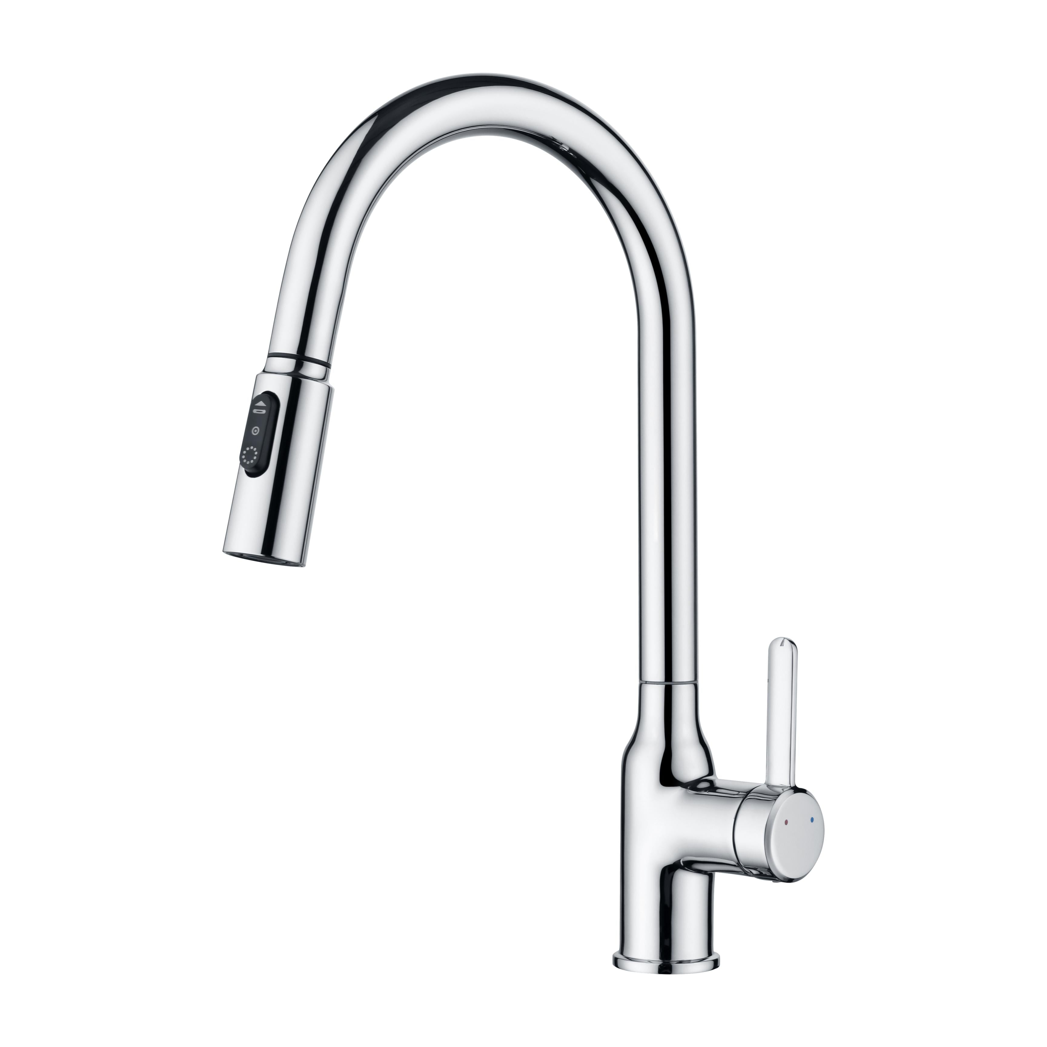LM-9007-CP Chrome Single Handle Pull-out kitchen mixer